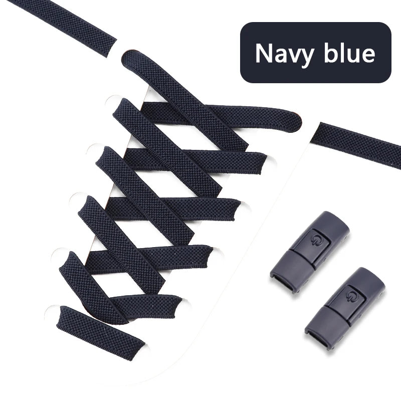 Transform Your Footwear with No Tie Press Lock Elastic Shoelaces - Perfect for Kids and Adults!