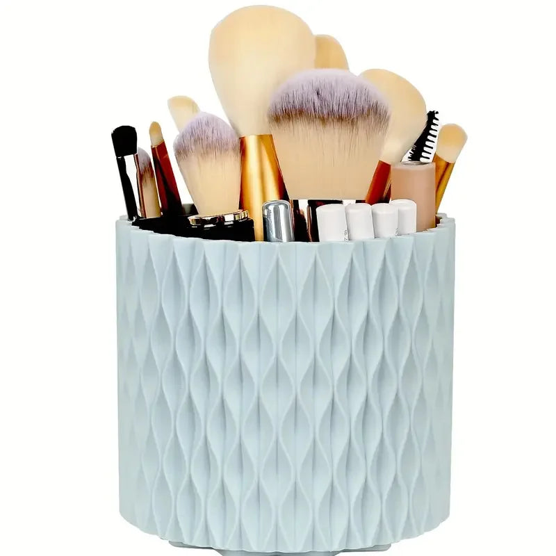 Revolutionary 360° Rotating Makeup Brush Holder - Stylish Cosmetic Organizer for Brushes, Lipsticks, and Jewelry