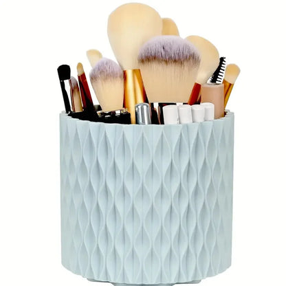 Revolutionary 360° Rotating Makeup Brush Holder - Stylish Cosmetic Organizer for Brushes, Lipsticks, and Jewelry