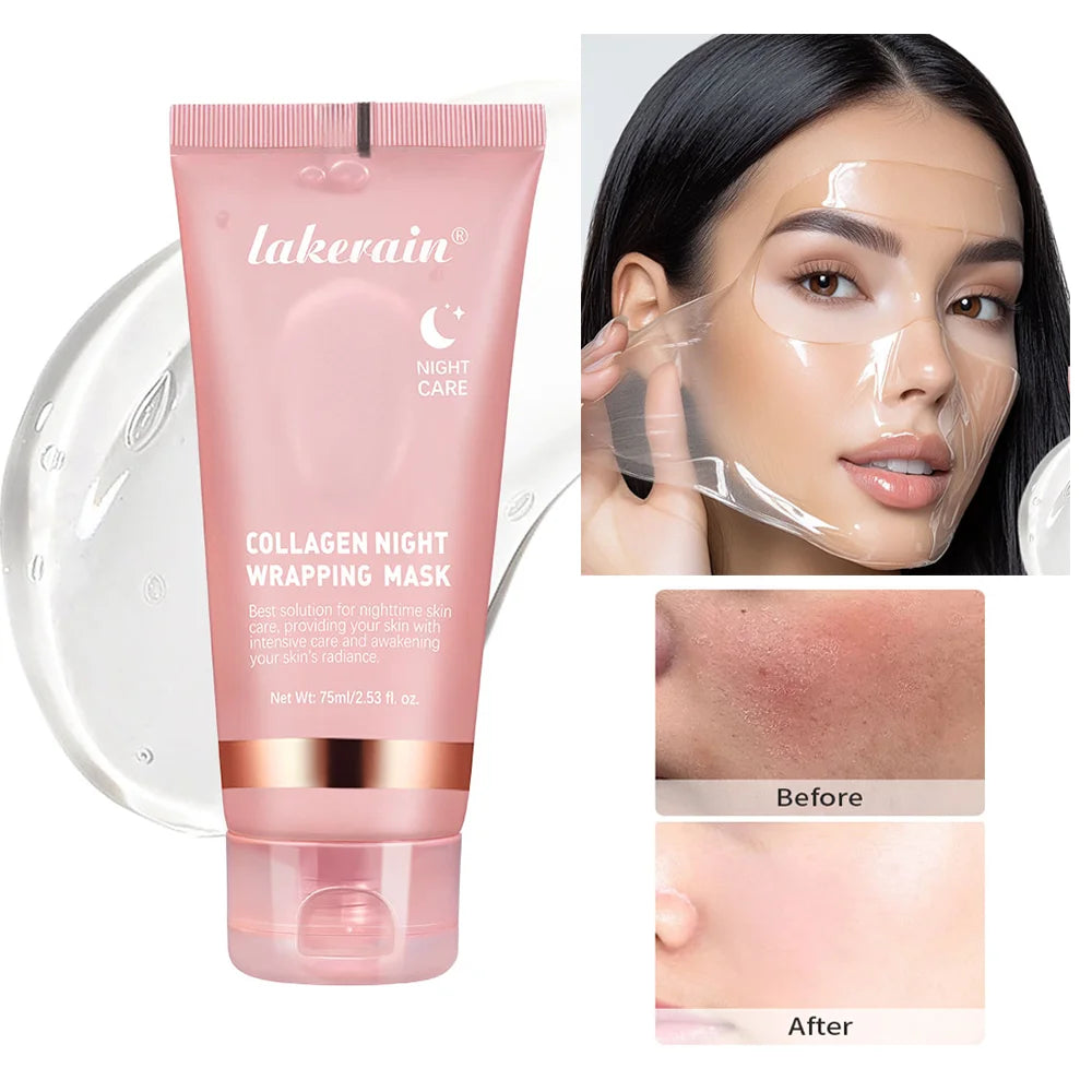 Revitalize Your Skin Overnight with the Korean Deep Collagen Peel-Off Mask - Anti-Wrinkle, Lifting Treatment for All Skin Types