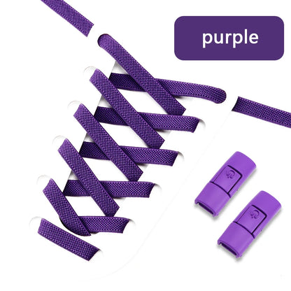 Transform Your Footwear with No Tie Press Lock Elastic Shoelaces - Perfect for Kids and Adults!