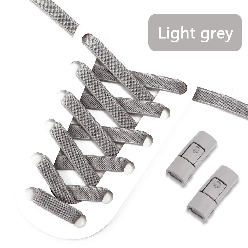 Transform Your Footwear with No Tie Press Lock Elastic Shoelaces - Perfect for Kids and Adults!