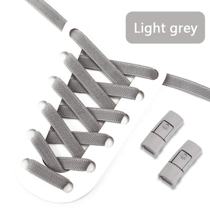 Transform Your Footwear with No Tie Press Lock Elastic Shoelaces - Perfect for Kids and Adults!