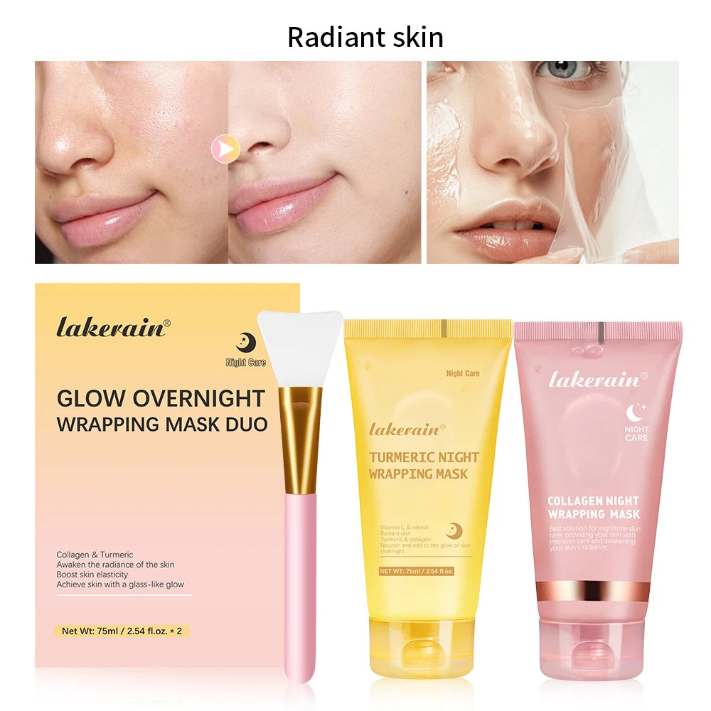 Revitalize Your Skin Overnight with the Korean Deep Collagen Peel-Off Mask - Anti-Wrinkle, Lifting Treatment for All Skin Types