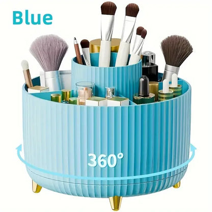 Revolutionary 360° Rotating Makeup Brush Holder - Stylish Cosmetic Organizer for Brushes, Lipsticks, and Jewelry