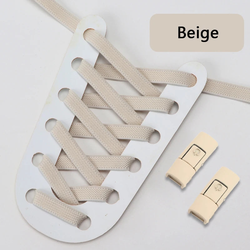 Transform Your Footwear with No Tie Press Lock Elastic Shoelaces - Perfect for Kids and Adults!