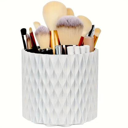 Revolutionary 360° Rotating Makeup Brush Holder - Stylish Cosmetic Organizer for Brushes, Lipsticks, and Jewelry