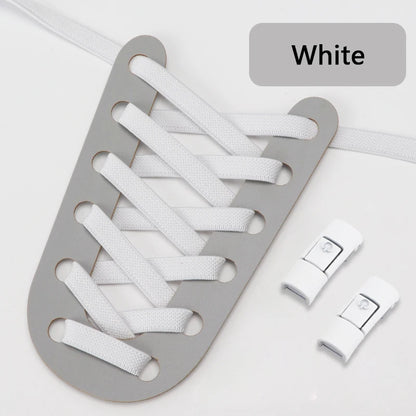 Transform Your Footwear with No Tie Press Lock Elastic Shoelaces - Perfect for Kids and Adults!