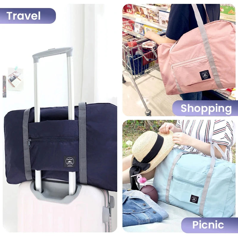 Ultimate Foldable Travel Duffel Bag - Lightweight, Spacious, and Stylish for Women & Girls - Perfect for Weekend Getaways and Overnight Trips