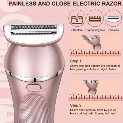 Revolutionary 3-in-1 Electric Epilator & Shaver for Effortless Hair Removal - Perfect for Legs, Arms, Underarms, and Bikini Area