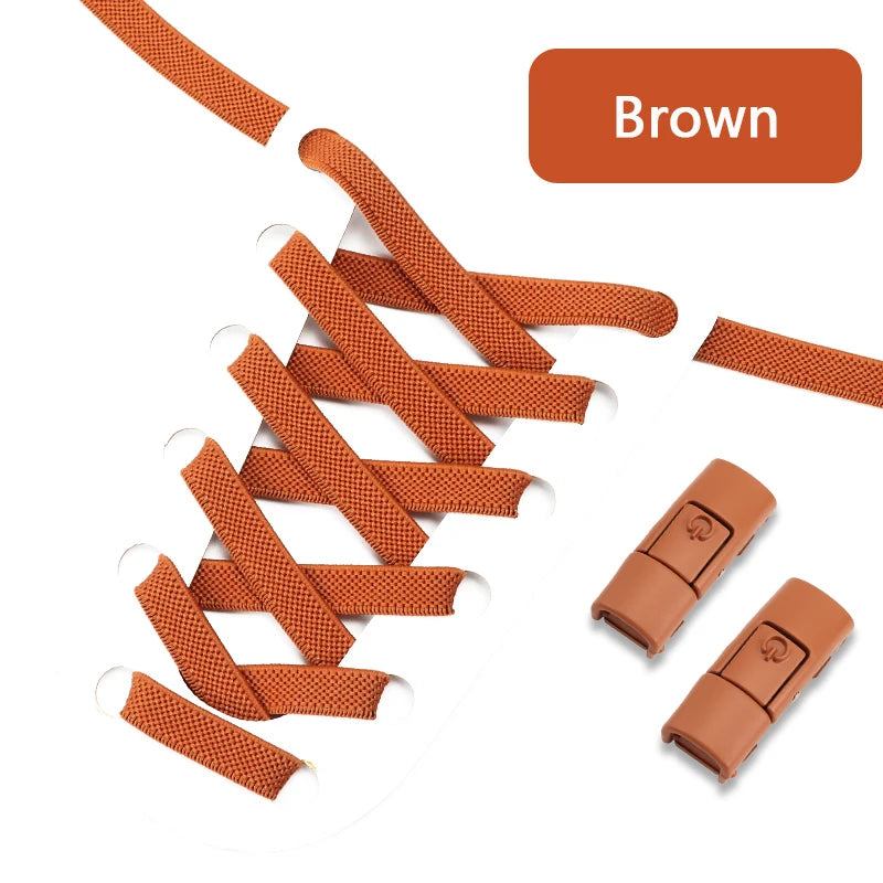 Transform Your Footwear with No Tie Press Lock Elastic Shoelaces - Perfect for Kids and Adults!
