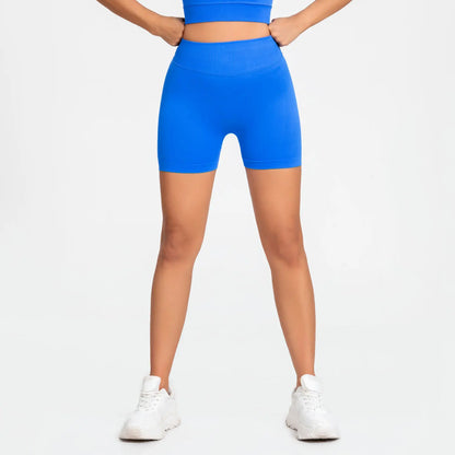 Elevate Your Workout with NCLAGEN Women's Impact Shorts - Seamless 4.5" Biker Shorts for Ultimate Comfort and Style
