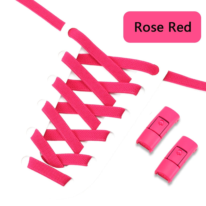 Transform Your Footwear with No Tie Press Lock Elastic Shoelaces - Perfect for Kids and Adults!