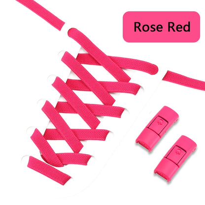Transform Your Footwear with No Tie Press Lock Elastic Shoelaces - Perfect for Kids and Adults!