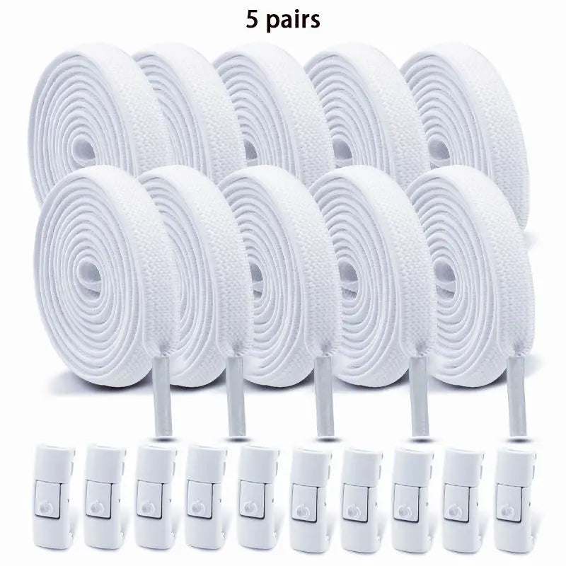 Transform Your Footwear with No Tie Press Lock Elastic Shoelaces - Perfect for Kids and Adults!