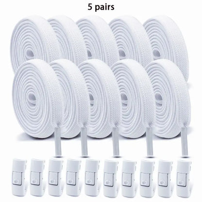 Transform Your Footwear with No Tie Press Lock Elastic Shoelaces - Perfect for Kids and Adults!