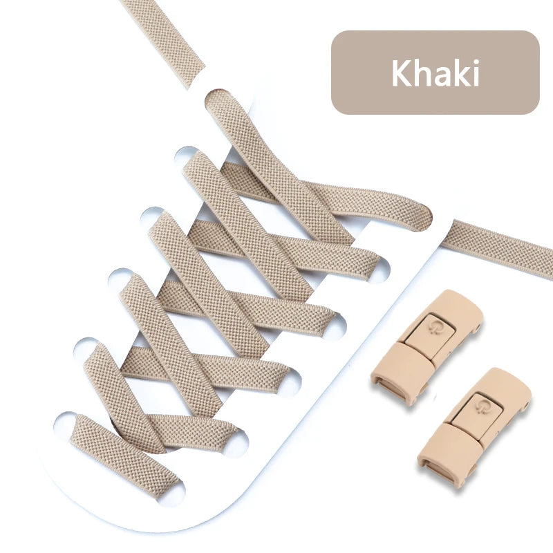 Transform Your Footwear with No Tie Press Lock Elastic Shoelaces - Perfect for Kids and Adults!