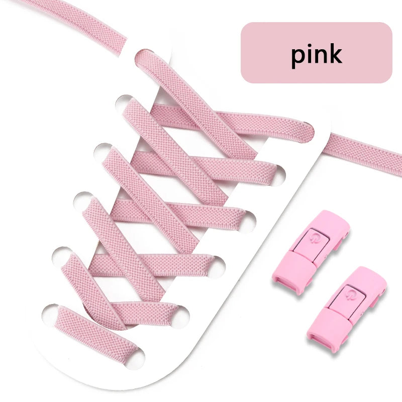 Transform Your Footwear with No Tie Press Lock Elastic Shoelaces - Perfect for Kids and Adults!