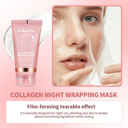 Revitalize Your Skin Overnight with the Korean Deep Collagen Peel-Off Mask - Anti-Wrinkle, Lifting Treatment for All Skin Types