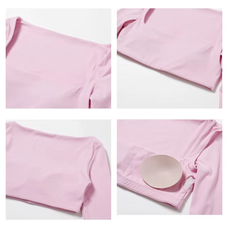 Hearuisavy Women's Quick Dry Square Neck Gym Top