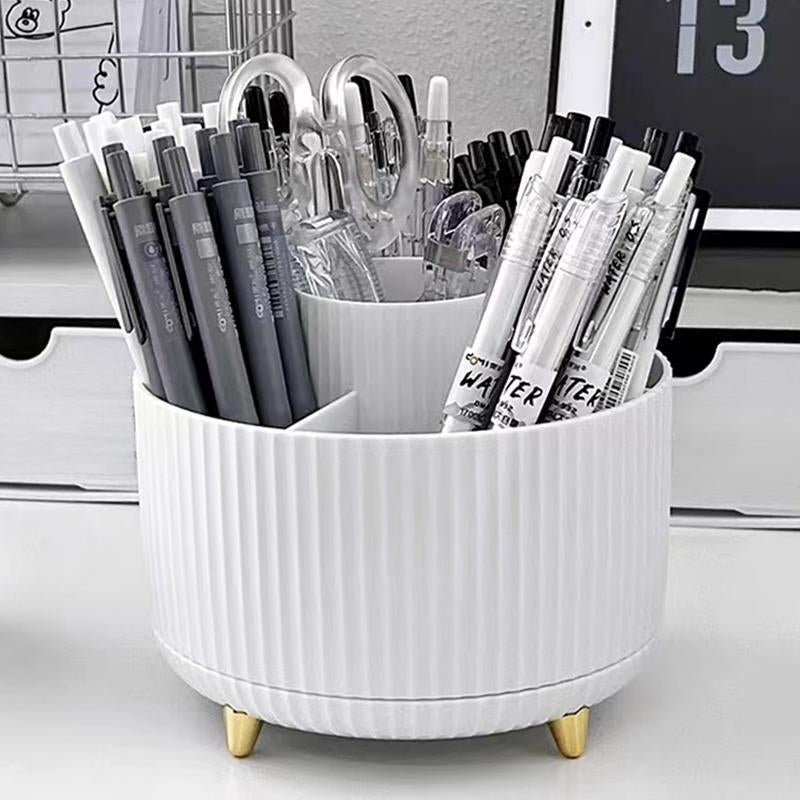 Rotatable Pencil Holder, 5-Grid Makeup Organizer, Girlfriend Gifts, Dresser Desktop Box for Makeup Brush, Summer Gift Ideas, Desk Accessories, Home Organizer, Boyfriend Gifts, Room Decor