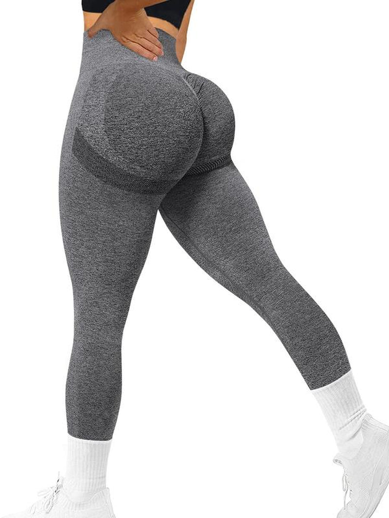 Fall Sporty Women'S High Waist Ruched Sports Leggings, Sport Plain High Stretch Skinny Pants for Yoga Running Gym Workout, Workout Clothes for Women, Women Sport & Outdoor Clothing for Back to School, Plz Order a Size Up, Fall Outfits 2024, 90S Clothes