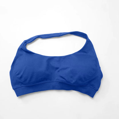 Elevate Your Workout with the NCLAGEN Women's Seamless Halter Sports Bra - High Support Push-Up Design for Ultimate Comfort and Style