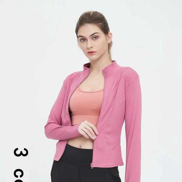 Elevate Your Workout with Our Women's Slim-Fit Thumb Hole Zip-Up Sports Jacket – Perfect for Tennis, Pickleball, and All Outdoor Activities!