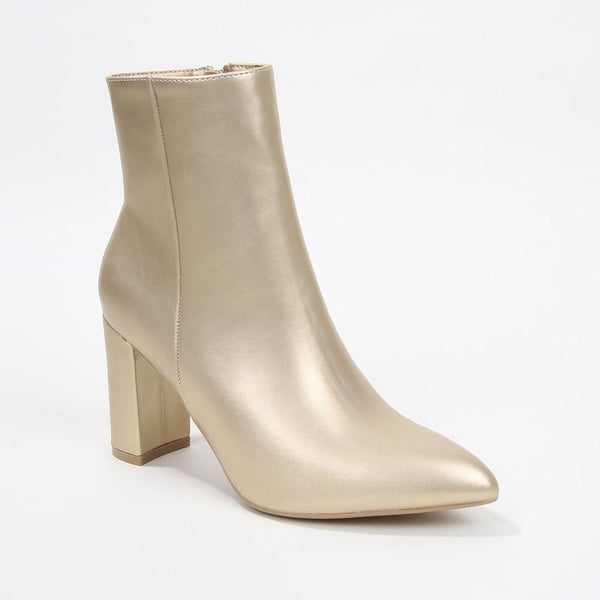 Elevate Your Style with the Sara Pointed Block Heel Ankle Boots
