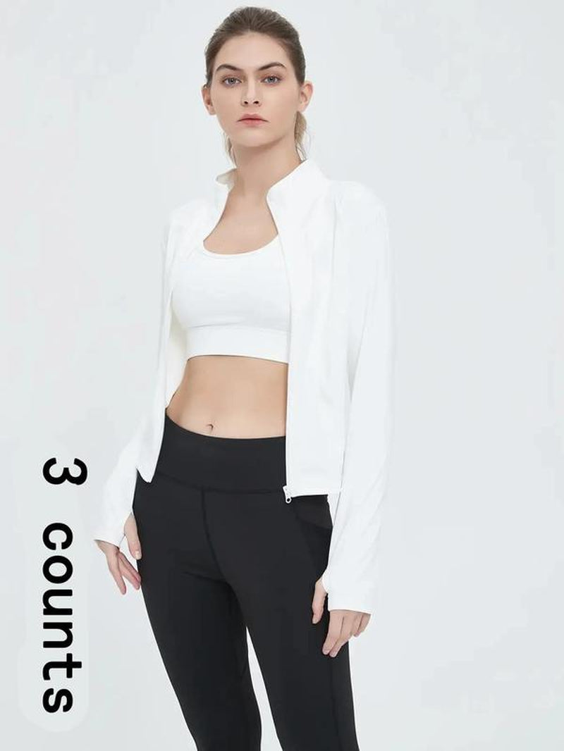 Elevate Your Workout with Our Women's Slim-Fit Thumb Hole Zip-Up Sports Jacket – Perfect for Tennis, Pickleball, and All Outdoor Activities!