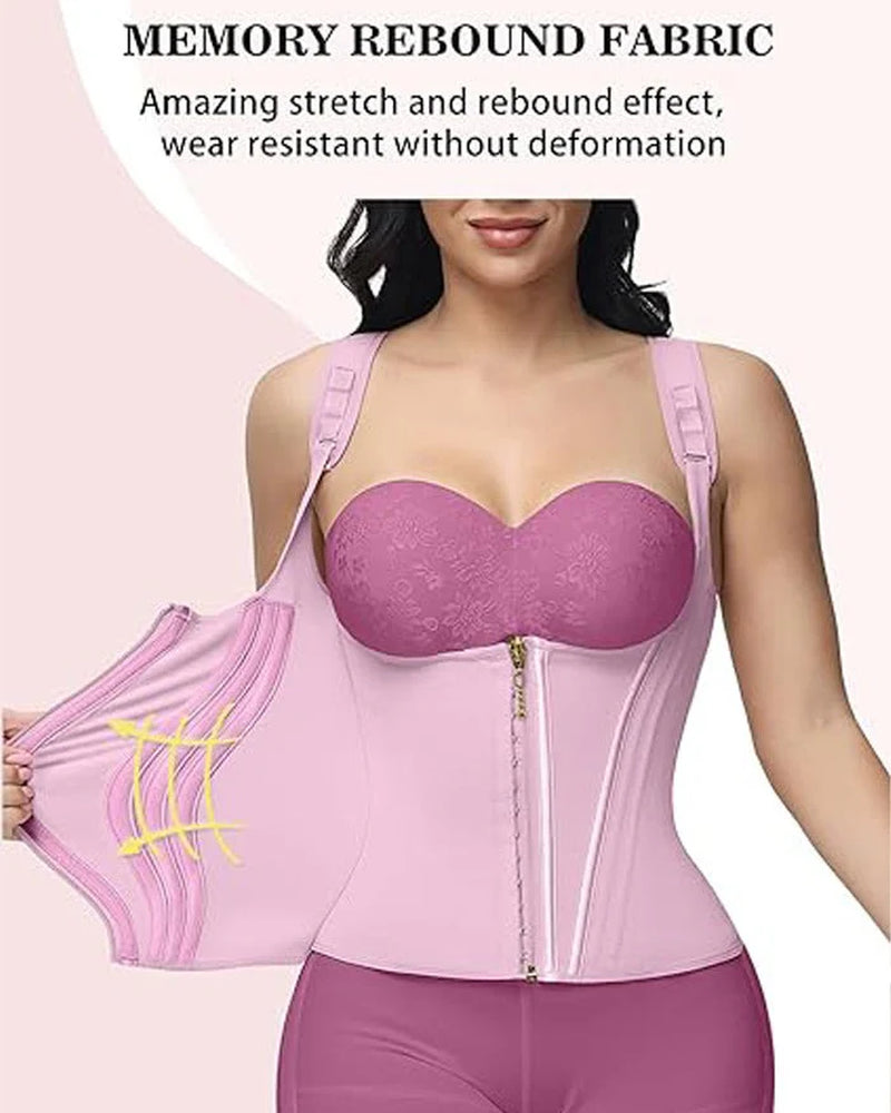 Transform Your Figure with the Shapshe® Women's Waist Trainer Corset Vest – Ultimate Body Shaper with Steel Bones