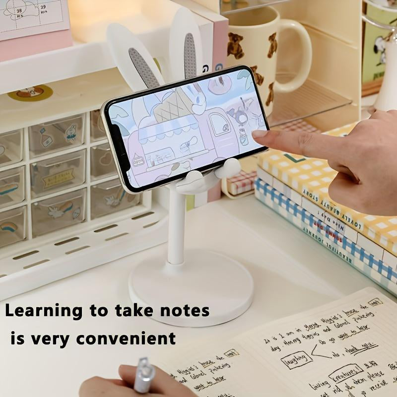 Whimsical Rabbit Design Adjustable Phone Holder - Perfect Desktop Stand for Home & Office