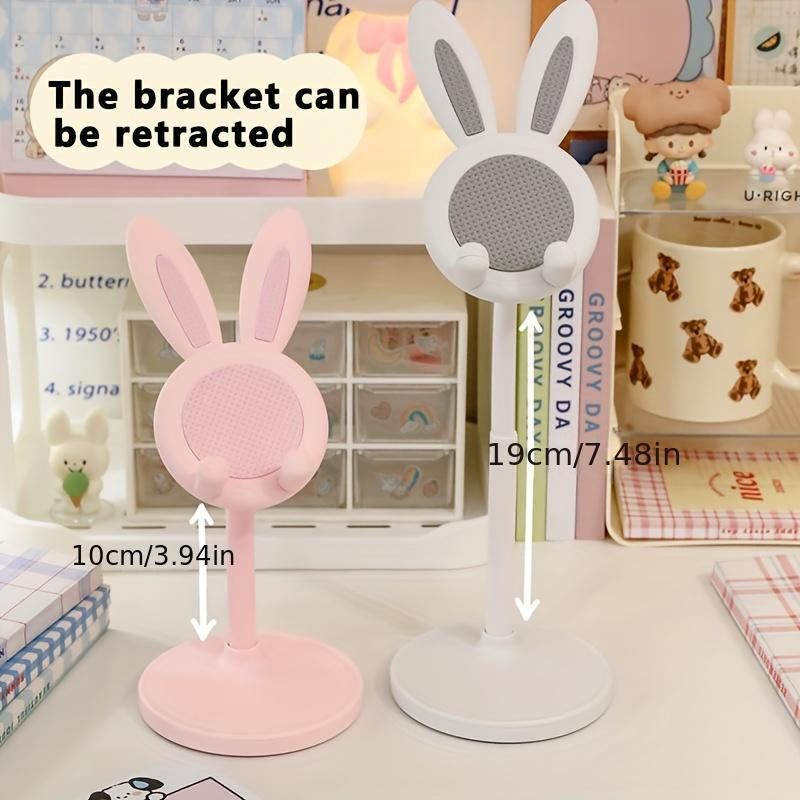 Whimsical Rabbit Design Adjustable Phone Holder - Perfect Desktop Stand for Home & Office