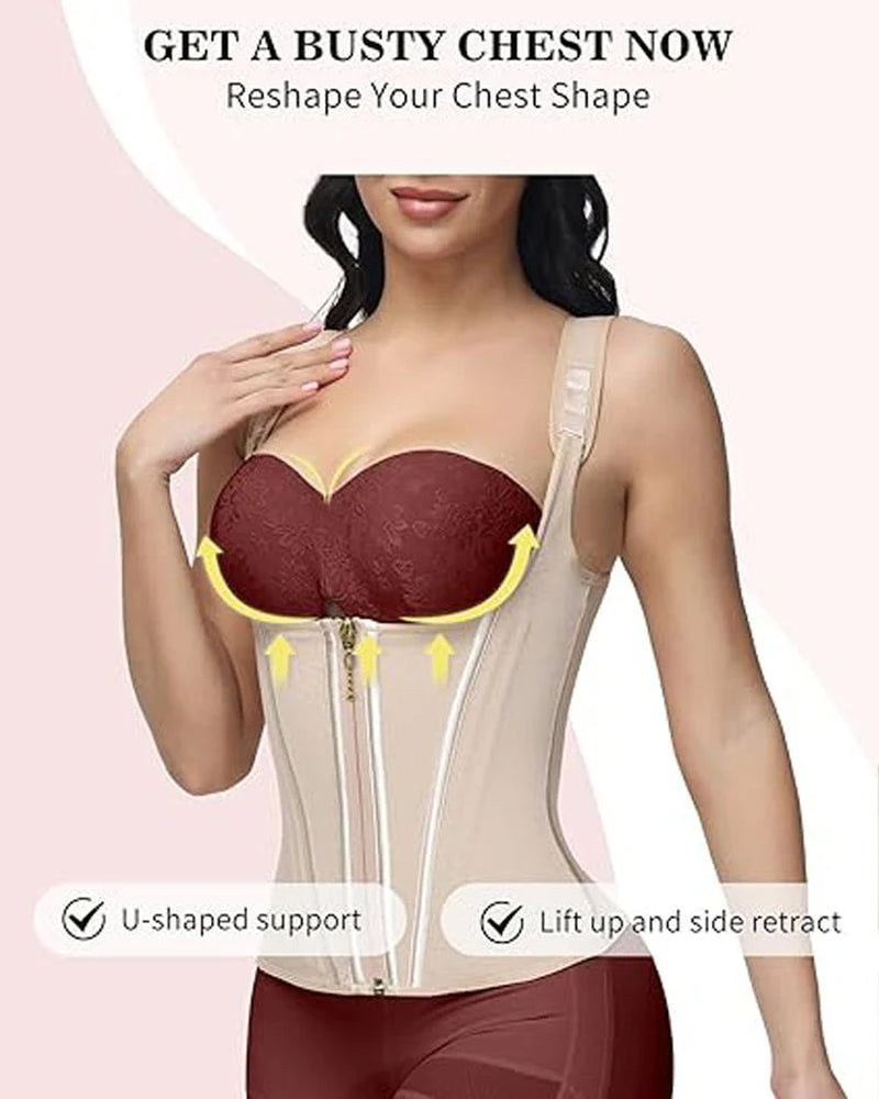 Transform Your Figure with the Shapshe® Women's Waist Trainer Corset Vest – Ultimate Body Shaper with Steel Bones