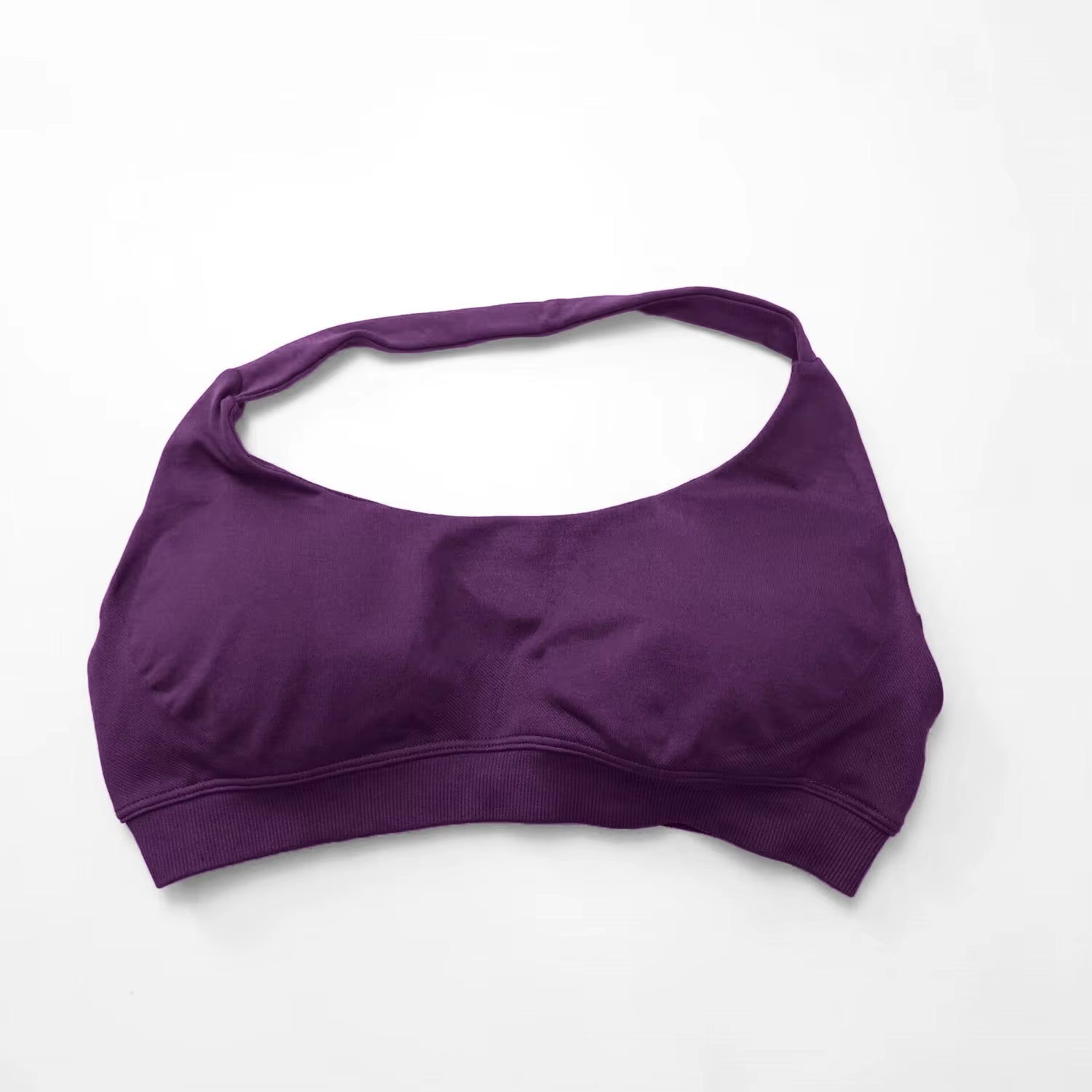Elevate Your Workout with the NCLAGEN Women's Seamless Halter Sports Bra - High Support Push-Up Design for Ultimate Comfort and Style