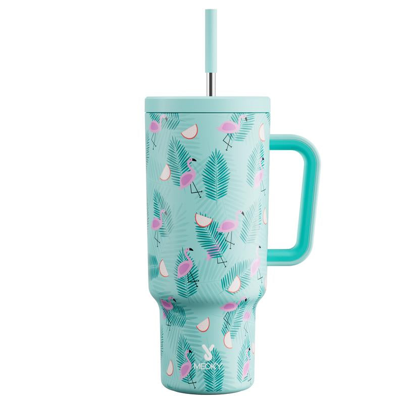 【Stay Stylish & Sustainable】 Meoky'S Stainless Steel Car Cup Keeps Drinks Cold for 24Hrs，Perfect for Travel, Outdoor Adventures, Leak-Proof, Reusable, & Arrives in Just 3 Days