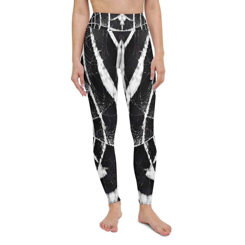 Spiderweb Printed Yoga Leggings for Women