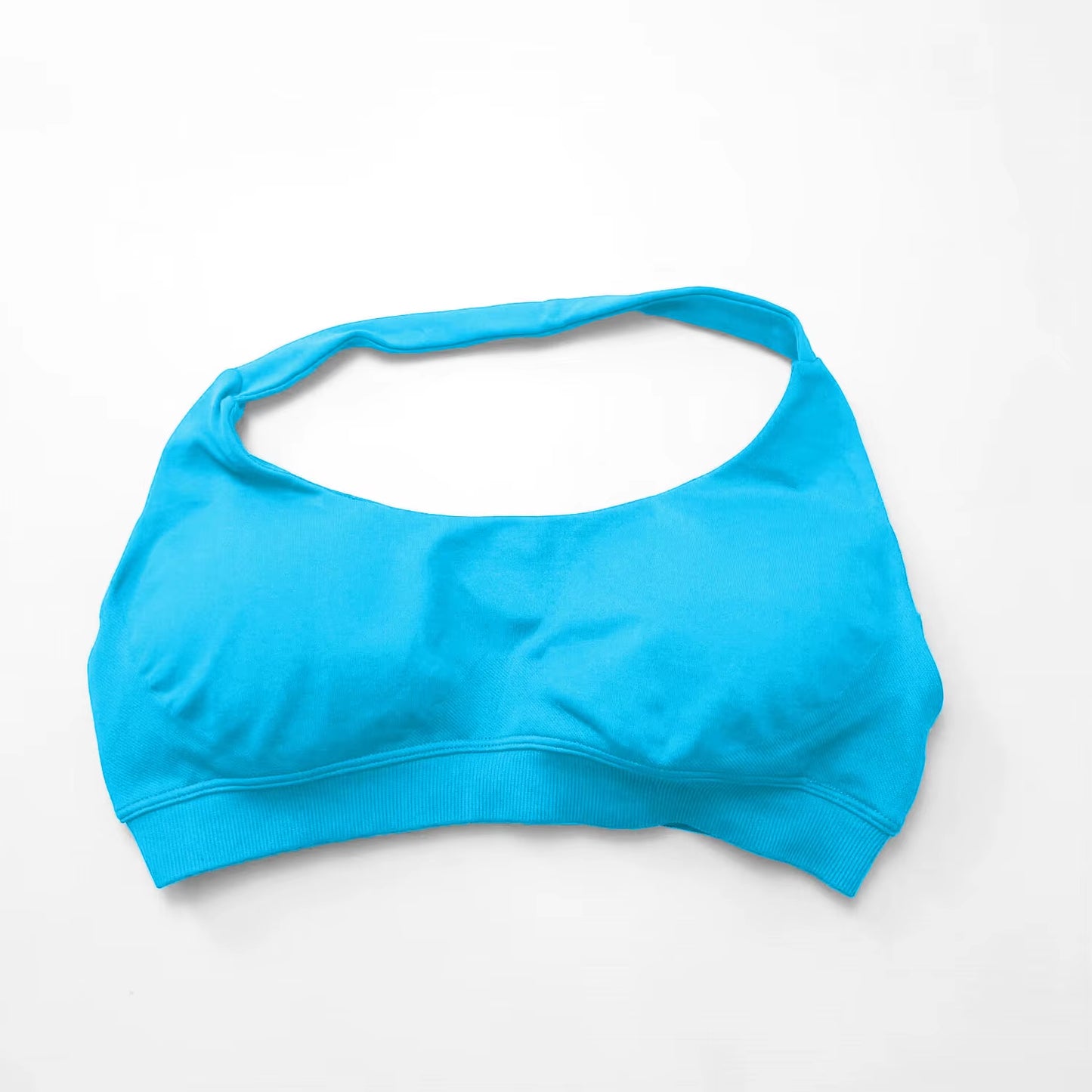 Elevate Your Workout with the NCLAGEN Women's Seamless Halter Sports Bra - High Support Push-Up Design for Ultimate Comfort and Style
