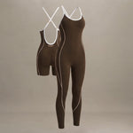 Compression Cross Strap Yoga Jumpsuit